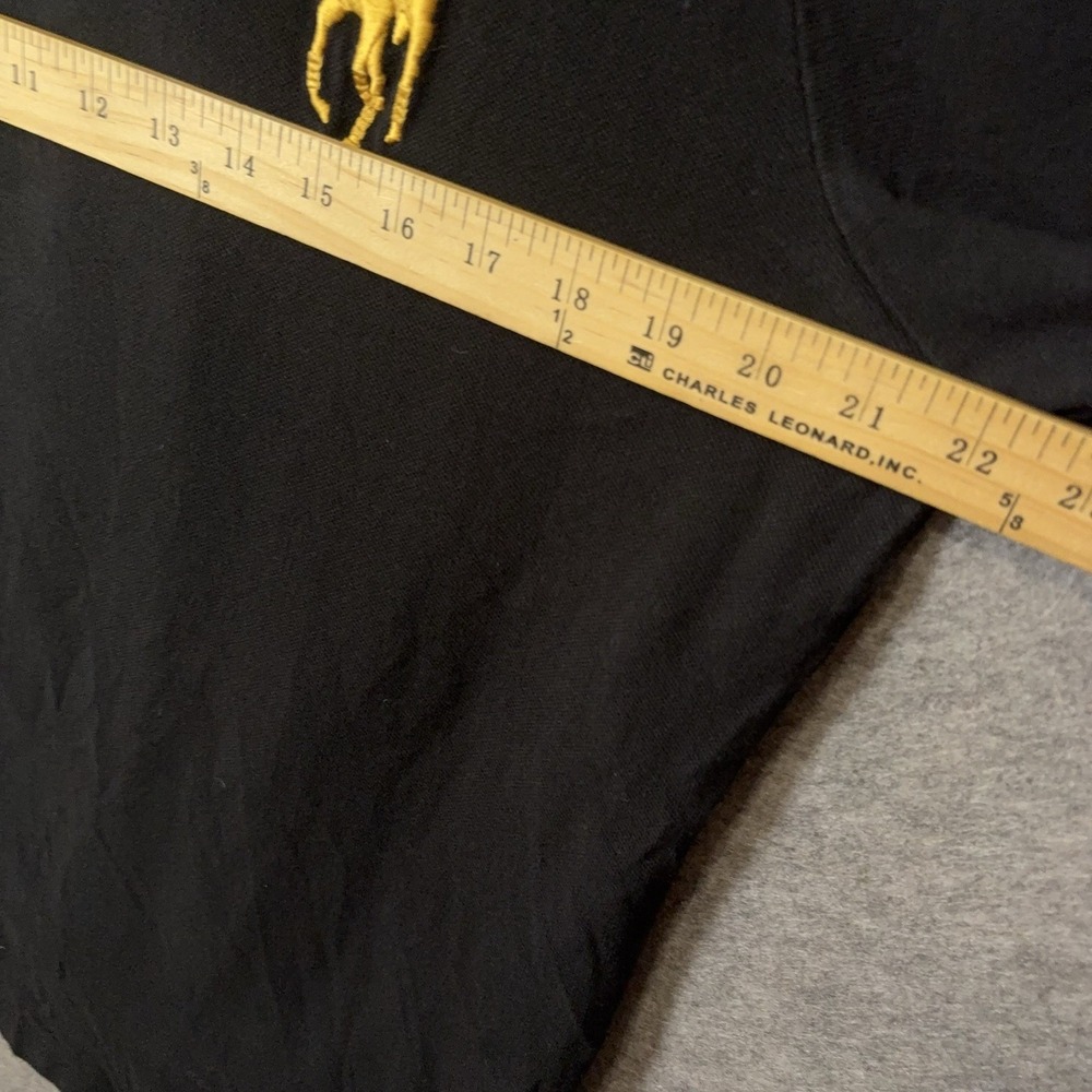 Polo Ralph Lauren Big Pony Polo Shirt Mens XL Black Crest Logo Slim Fit - Picture 8 of 8